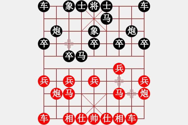 象棋棋谱图片：吕钦       先和 胡荣华     - 步数：10 