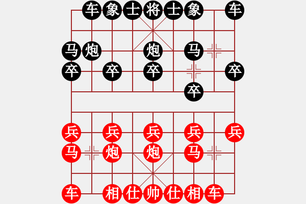 象棋棋譜圖片：2010年全國大專象棋賽：臺大Ａ 鄭余任（先勝）清華Ａ 羅盛永 - 步數(shù)：10 