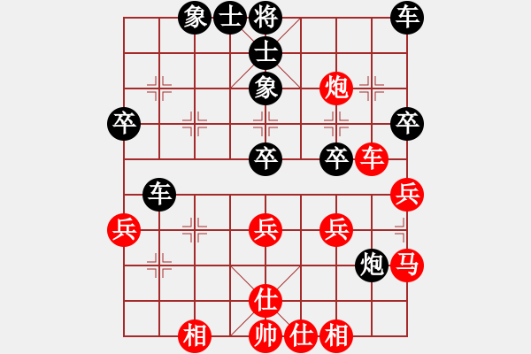 象棋棋譜圖片：龍人[82931364] -VS- 橫才俊儒[黑] - 步數(shù)：40 