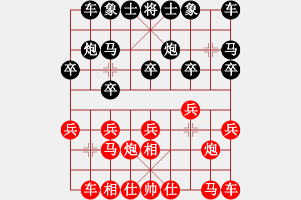 象棋棋譜圖片：5609局 A20-飛相對左士角炮-巫師-小蟲-菜鳥 紅先負(fù) 小蟲引擎25層 - 步數(shù)：10 