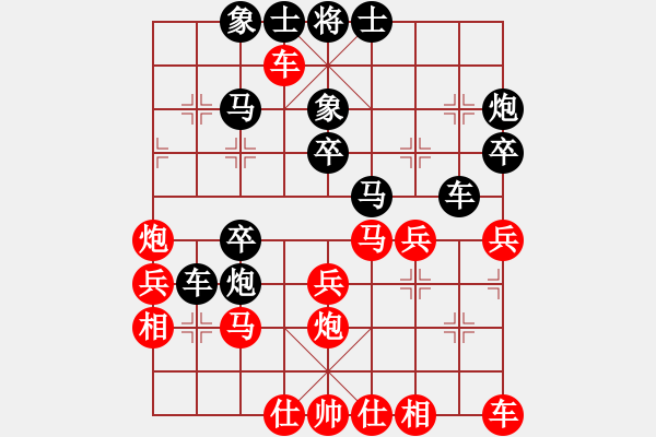 象棋棋譜圖片：享哥(6段)-負(fù)-呆瓜(4段) - 步數(shù)：30 