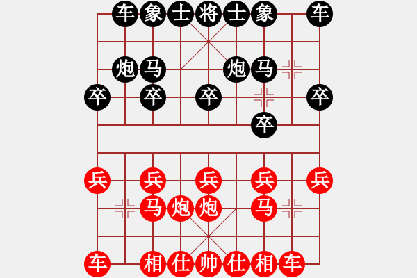 象棋棋谱图片：闵思源和陆诚意 - 步数：10 