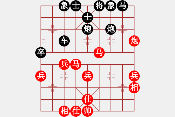 象棋棋譜圖片：欣慰[紅] -VS- 荷蕩棋君[黑] - 步數(shù)：40 