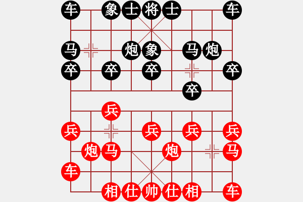 象棋棋譜圖片：仙人指路（業(yè)四升業(yè)五評測對局）我先勝，黑超時 - 步數(shù)：10 