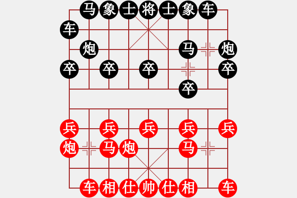 象棋棋譜圖片：152局 A61- 過(guò)宮炮對(duì)進(jìn)左馬-小蟲(chóng)引擎23層(2532) 先勝 郭嘉(2200) - 步數(shù)：10 