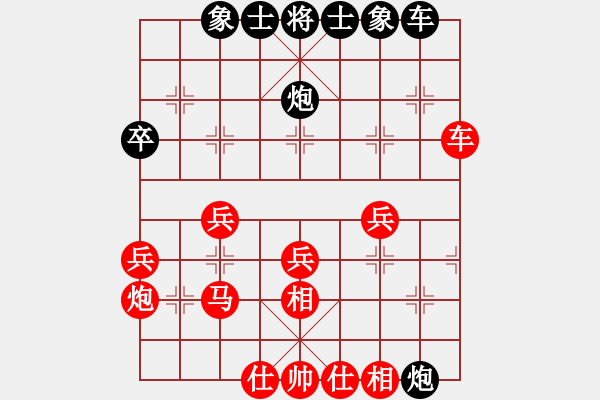 象棋棋譜圖片：兒童象棋(2段)-勝-鈍刀手(1段) - 步數(shù)：40 