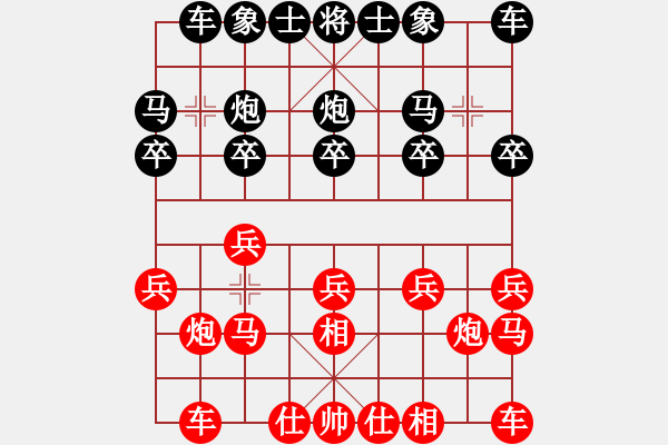 象棋棋譜圖片：20170417 后勝天天業(yè)6-2 仙人指路飛左相對卒底炮 紅馬二進一 車一進一 - 步數(shù)：10 