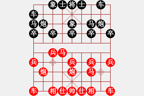 象棋棋譜圖片：狼人（紅） vs 游客42（黑） - 步數(shù)：10 