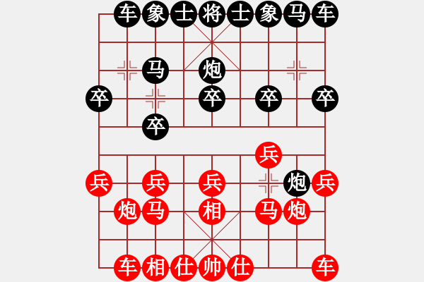 象棋棋谱图片：朱晓虎 先和 李小龙 - 步数：10 