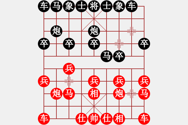 象棋棋譜圖片：愛早已離開(天罡)-和-大俠開心愛(風(fēng)魔)對兵轉(zhuǎn)兵底炮對右中炮 - 步數(shù)：10 