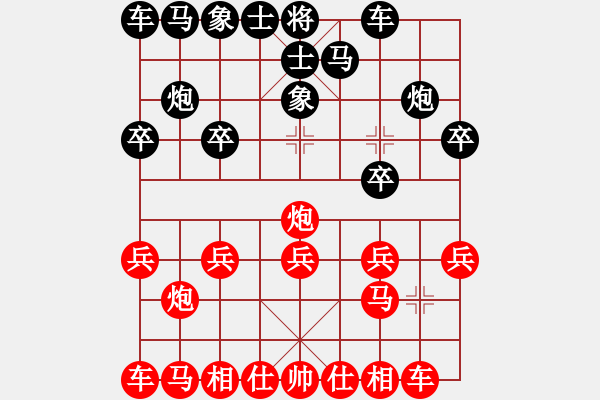 象棋棋譜圖片：中炮對第一步飛象應(yīng)發(fā)2（奕于邊鋒） - 步數(shù)：10 