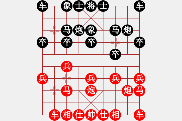 象棋棋譜圖片：謝業(yè)枧     先勝 郭東文     - 步數(shù)：10 