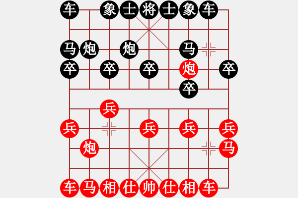 象棋棋谱图片：香港 黄学谦 和 广东 林川博 - 步数：10 