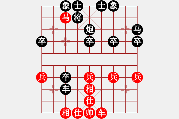 象棋棋譜圖片：2022.2.2.8JJ五分鐘后勝飛相局對(duì)左中炮 - 步數(shù)：30 