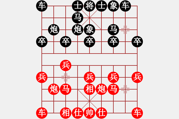 象棋棋譜圖片：20140208 1440 周司令[921247153] - 山 雞[759122344] - 步數(shù)：10 