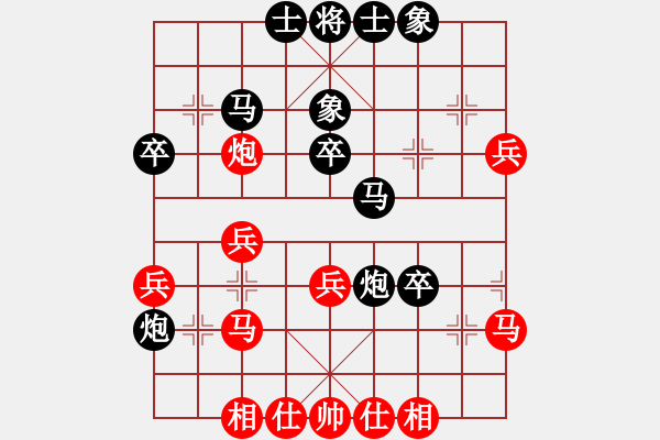 象棋棋譜圖片：楊方寶     先負(fù) 葛維蒲     - 步數(shù)：40 