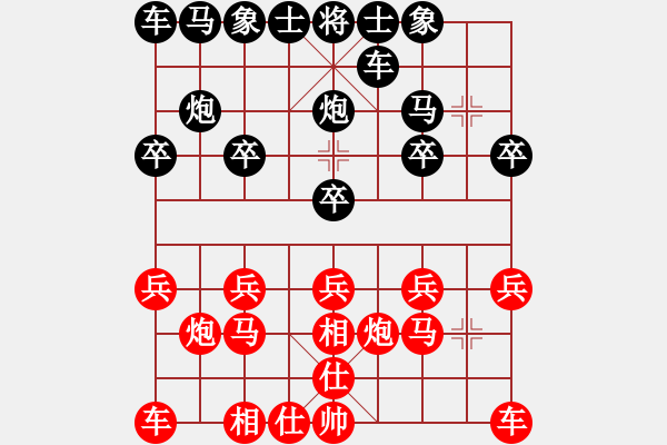 象棋棋譜圖片：言纘昭 先勝 許波 - 步數(shù)：10 