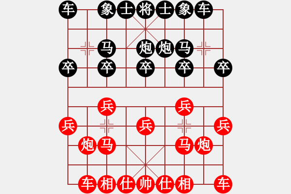 象棋棋譜圖片：負(fù)分太后 魚[紅] -VS- 天空[黑](7) - 步數(shù)：10 