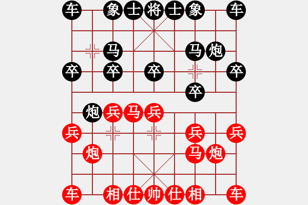 象棋棋譜圖片：20101017 2218 新手學(xué)棋蓮花[609092485] - 笑看人生[305435077] - 步數(shù)：10 