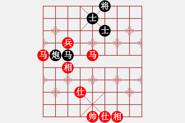 象棋棋譜圖片：229 - 雙馬高兵仕相全例和馬包雙士 - 步數(shù)：10 