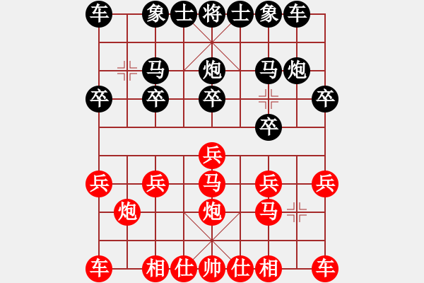 象棋棋譜圖片：中炮對(duì)緩開(kāi)車后補(bǔ)列炮（黑勝） - 步數(shù)：10 