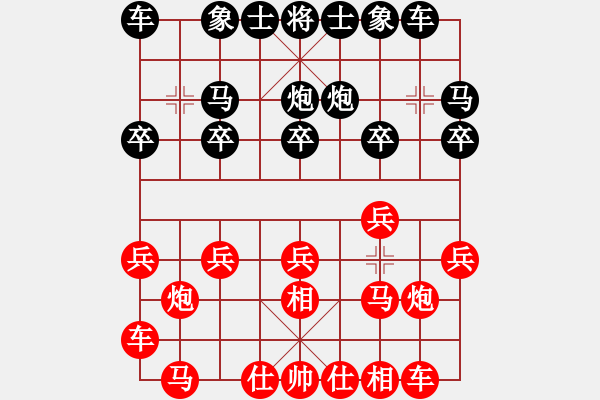象棋棋谱图片：张哲超[9-2] 先和 张凯[9-2] - 步数：10 