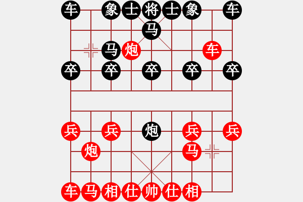 象棋棋譜圖片：1304局 A60- 過宮炮局-小蟲引擎23層(先勝)業(yè)3-1 - 步數(shù)：10 