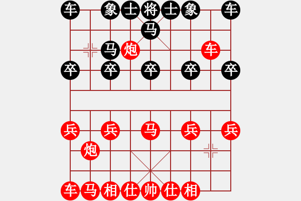 象棋棋譜圖片：1304局 A60- 過宮炮局-小蟲引擎23層(先勝)業(yè)3-1 - 步數(shù)：11 