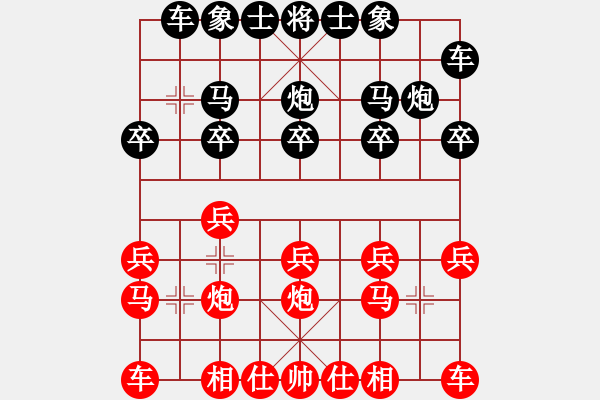 象棋棋譜圖片：列炮 - 步數(shù)：10 