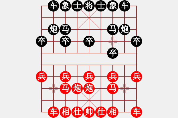 象棋棋譜圖片：天機(jī)老人[-](業(yè)余五級) 勝 兵者無形[799287104](業(yè)余六級) - 步數(shù)：10 