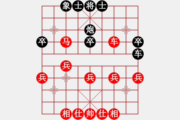 象棋棋譜圖片：六核佳佳(5段)-和-寶坻夜襲隊(5段) - 步數(shù)：38 