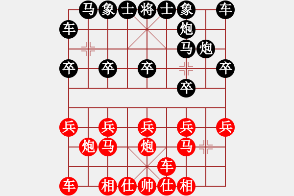 象棋棋譜圖片：天山居士9001[紅] -VS- 盜用賬戶[黑] - 步數(shù)：10 