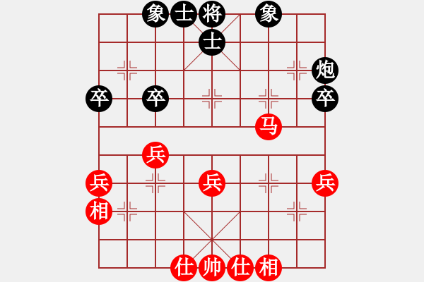 象棋棋譜圖片：2019第四屆智運(yùn)會(huì)大學(xué)生混團(tuán)賽賈新睿先和焦勝3 - 步數(shù)：40 