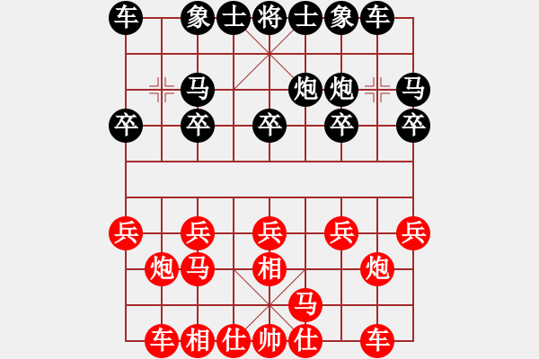 象棋棋谱图片：张申宏     先和 刘殿中     - 步数：10 