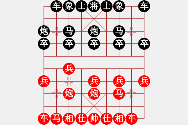 象棋棋譜圖片：稻草人黑勝對QQ棋友 - 步數(shù)：10 