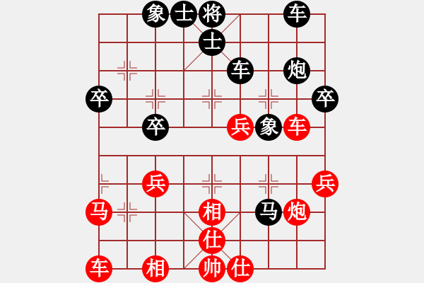 象棋棋谱图片：kamisama(月将)-胜-菜园子张青(月将) - 步数：40 