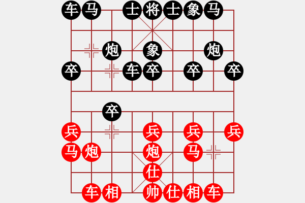 象棋棋譜圖片：1-2 炮八平六之黑拐角馬 - 步數(shù)：0 