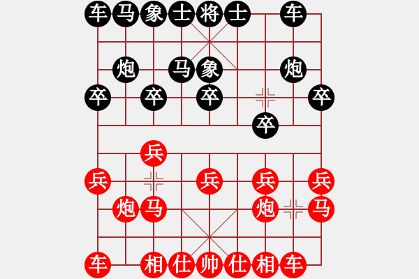 象棋棋譜圖片：負(fù)分太后 魚[紅] -VS- 靜夜詩[黑]（1） - 步數(shù)：10 