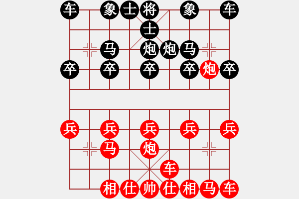 象棋棋譜圖片：橫才俊儒[紅] -VS- 股海游戈[黑] - 步數(shù)：10 