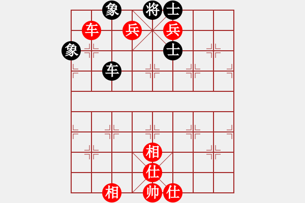 象棋棋譜圖片：車雙兵VS車士象全，不同側(cè)雙低兵，攻方車掩護將門兵，守法 - 步數(shù)：10 