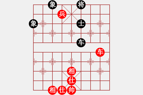 象棋棋譜圖片：車雙兵VS車士象全，不同側(cè)雙低兵，攻方車掩護將門兵，守法 - 步數(shù)：33 