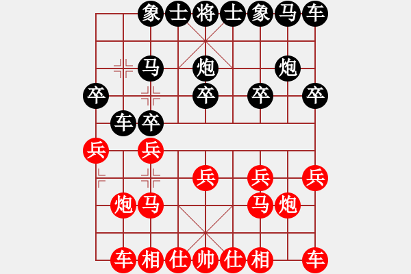 象棋棋譜圖片：9489局 A08-邊兵局-小蟲引擎24層 紅先和 旋九專雙核-傻瓜 - 步數(shù)：10 