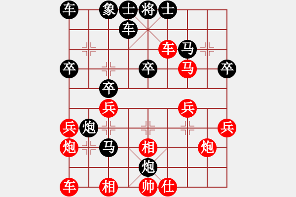 象棋棋譜圖片：我同學(xué)用手機(jī)下的一盤棋，笑死我了 - 步數(shù)：30 