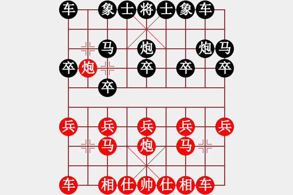 象棋棋谱图片：曾钰霖 先胜 张彬 - 步数：10 