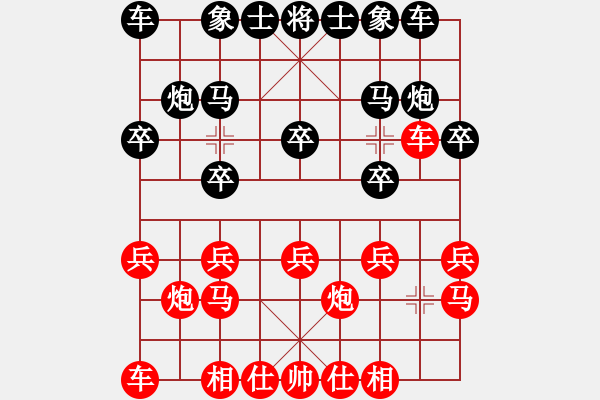 象棋棋譜圖片：破仕角炮過河車 - 步數(shù)：10 