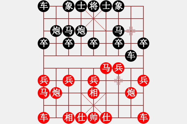 象棋棋谱图片：孤独侠(1段)-负-三将就餐好(6段) - 步数：10 