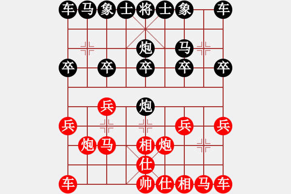 象棋棋譜圖片：頭陀[紅] -VS- 橫才俊儒[黑]濁世狂生二級大師之次三局 - 步數(shù)：10 