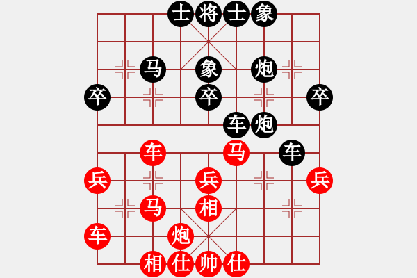 象棋棋譜圖片：屏風(fēng)馬應(yīng)中炮巡河車五六炮(業(yè)四升業(yè)五評測對局)我后勝 - 步數(shù)：36 