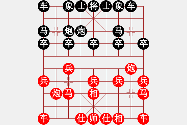 象棋棋譜圖片：柳大華     先和 劉殿中     - 步數(shù)：10 