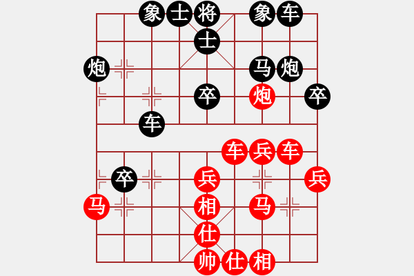 象棋棋譜圖片：下棋會(huì)友(2段)-負(fù)-華峰論棋(5段) 五七炮互進(jìn)三兵對(duì)屏風(fēng)馬邊卒右馬外盤河 - 步數(shù)：40 